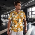 thumbnail image 3 of Wukai White Floral and Butterflies Print Men's Short-Sleeved Mesh T-Shirt,Quick-Dry Short Sleeve Workout T-Shirt-XX-Large, 3 of 8