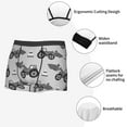 thumbnail image 5 of Wukai Gray Tractor Print Men’s Underwear Breathable Boxer Briefs,&nbsp;Moisture Wicking & Breathable-Large, 5 of 7