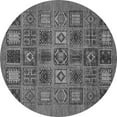 thumbnail image 1 of Ahgly Company Indoor Round Abstract Gray Modern Area Rugs, 6' Round, 1 of 4