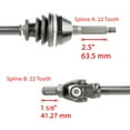 thumbnail image 3 of NEW for Yamaha Big Bear 350 YFM350FW 4WD 1989-97 Front Left and Right CV Joint Axles, 3 of 4
