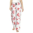 thumbnail image 2 of Lsque Pink Hearts Print Women's Pajama Pants, Lounge Pant - Comfortable Home Wear,Elastic Waistband, Stylish Design-XX-Large, 2 of 9