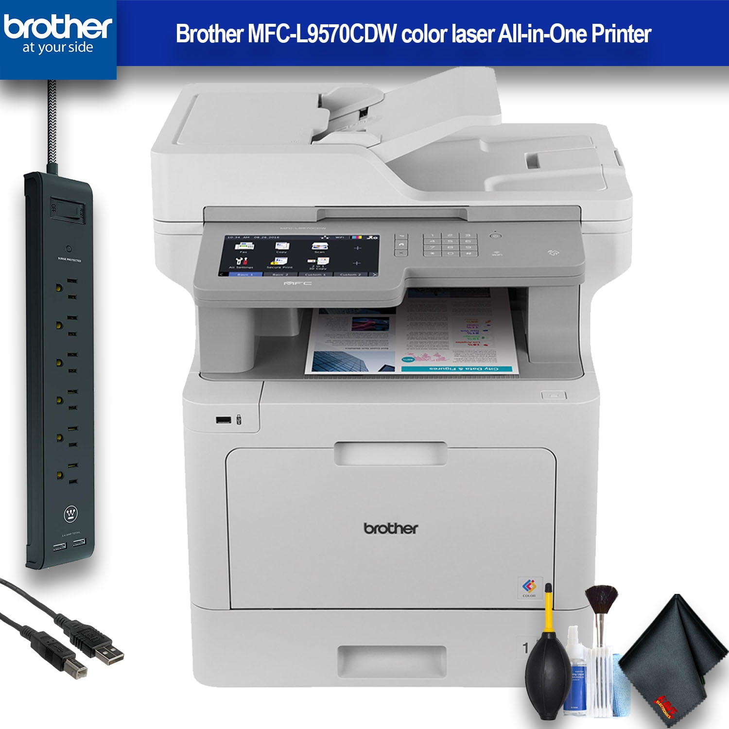 Brother color laser AllinOne Printer Office Bundle