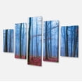 thumbnail image 2 of Forêt Brumeuse en Bleu et Rose Photo - Art Moderne sur Toile de Forêt, 2 of 3