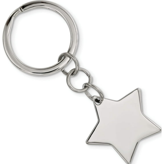 Stainless Steel Polished Star Key Ring (55.46 X 31.5) Made In China srk143