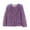 Womens Jackets & Coats Purple, variant on Womens Faux-Fur Coats Plus Size XS-4X Long Sleeve V Neck Zipper Up Jackets Ladies Trendy Solid Warm Cropped Outerwear Coat