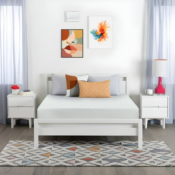 ViscoLogic Canadian Elite Plus 8 Inch Twin Mattress Gel Memory Foam with Cool Sleep Supportive & Pressure Relief, Medium Firm Mattress in a Box, CertiPUR-US® Certified Foam, Twin/ Single Mattress