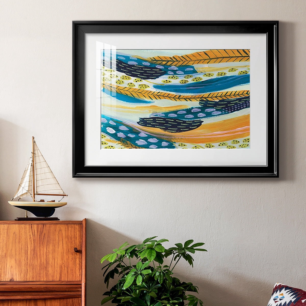 Feathery III Premium Framed Print - Ready to Hang