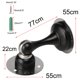 thumbnail image 2 of Uxcell 55 mm Protector de tope de puerta magnético suave sin ruido de acero inoxidable 1 pieza negro, 2 of 7