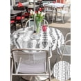thumbnail image 6 of Outdoor Tablecloth with Umbrella Hole Zipper Black Botanical Round Tablecloth 60" Waterproof Outside Table Cloth Modern Farmhouse Tropical Leaves Patio Table Cover Tablecloths for Picnic Party, 6 of 8
