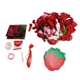 thumbnail image 1 of Strawberry Balloon Arch, 157 PCS Strawberry Balloon with Red Pink Green Latex Balloons and Strawberry Foil Balloons, 1 of 5
