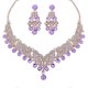 thumbnail image 1 of 1 set of Wedding Necklace Earring Set Shiny Rhinestones Neck Chain Earrings Decor, 1 of 3