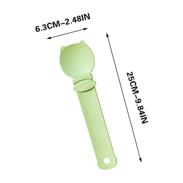 Distributeur de Barres, Presse-Abreuvoir, Cuillère d'Alimentation pour Chats 25 cm, Distributeur de Nourriture pour Animaux en Plastique avec Contrôle Quantitatif et Conception Hygiénique Amovible