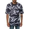thumbnail image 1 of DOPE - Camiseta gráfica para hombre, diseño de camiseta de fútbol arrugada, color negro, extragrande, 1 of 1