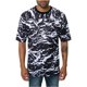 thumbnail image 1 of Camiseta gráfica DOPE para hombre Diseño de fútbol arrugada color negro grande, 1 of 1