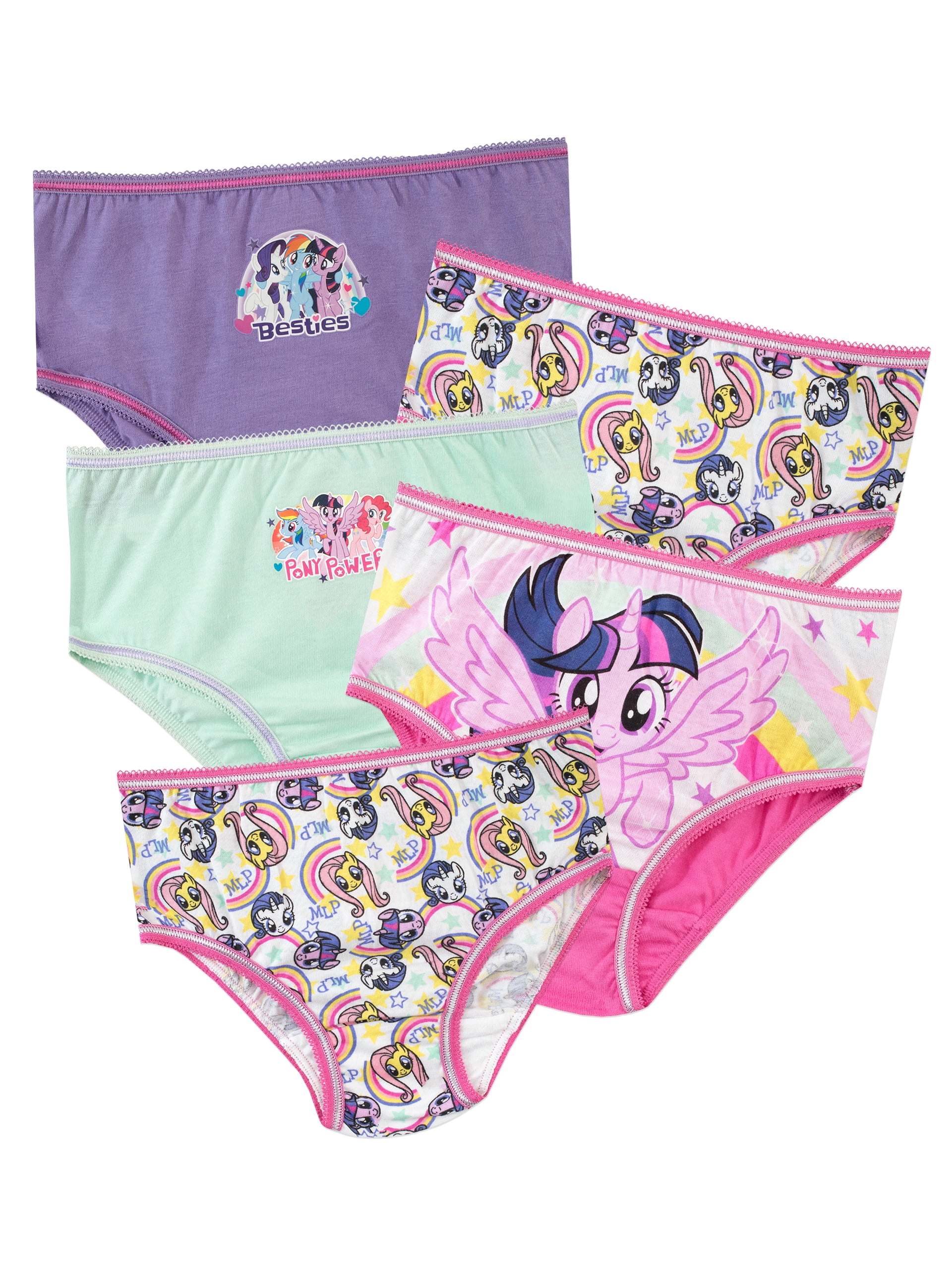 My Little Pony Girls Underwear 5 Pack Sizes 2T-8
