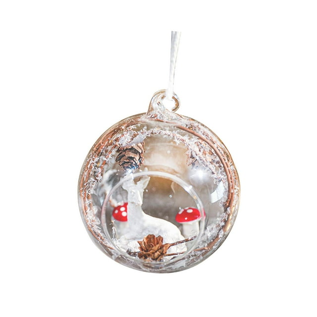 Adorno navideño colgante Strade Fareast Limited Bola de cristal transparente 8,5 cm