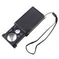 thumbnail image 1 of Jewelry Magnifier, 30X 60X Jewelry Glasses Magnifier Professional LED  for Coin Identification, 1 of 8
