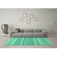 thumbnail image 3 of Ahgly Company Indoor Rectangle Solid Turquoise Blue Modern Area Rugs, 2' x 3', 3 of 4