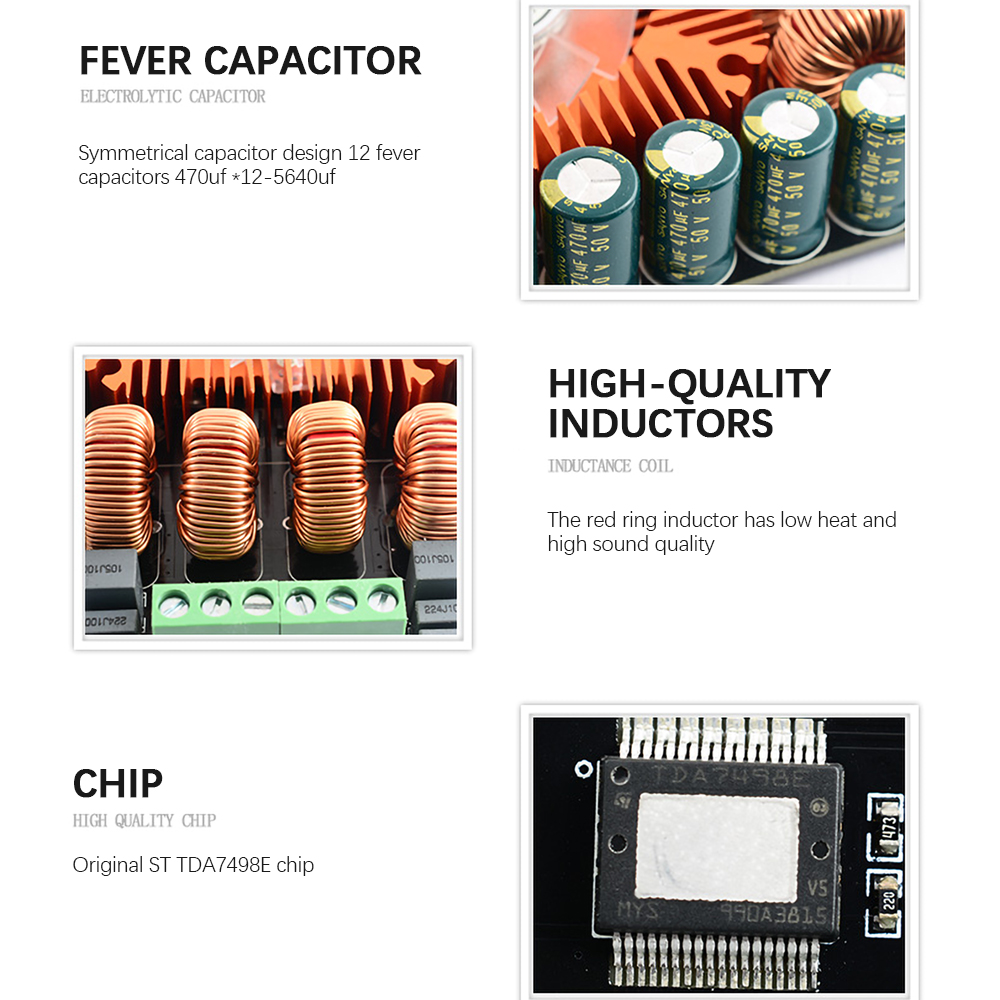 TDA7498E High Power Digital Power Amplifier Board 2.0 HIFI Stereo 160W*2 - image 5 of 9