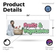 thumbnail image 2 of Fruits and Vegetables Vinyl Decal 24 Inch x 9 Inch Weatherproof Heavy-Duty Adhesive Backing | Fresh Produce, Local Farms, Seasonal Offers | Made in USA, 2 of 6