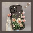 thumbnail image 5 of Oil Painting Camellia Pattern All-Inclusive Phone case, Cute and Small Fresh, wear-Resistant, for iPhone 15 14 13 12 11 Pro Max Plus XS XR 7 8 Phone Case (White,iPhone 15 Plus), 5 of 8