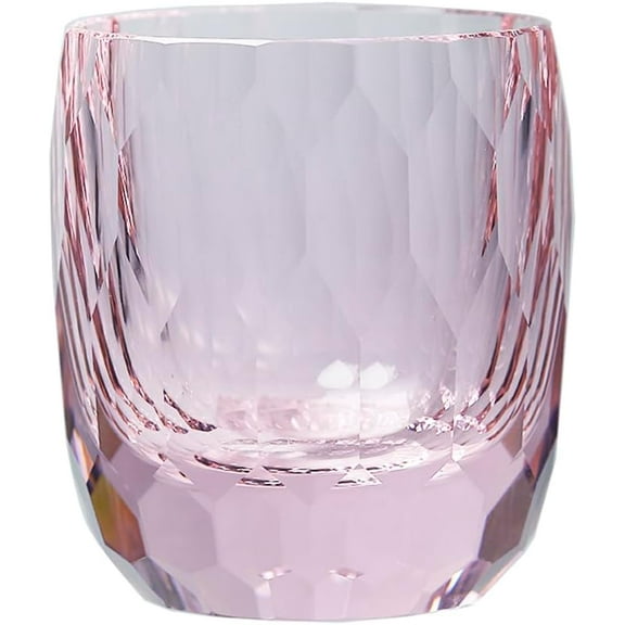 K9 Crystal Whiskey Glasses,8oz Unique Diamond cut Bourbon Glass,Ultra-Clarity Colored Old Fashioned Glasses for Bourbon Lovers - Style Glassware for Rum - Rocks glasses in Gift Box (Purple)