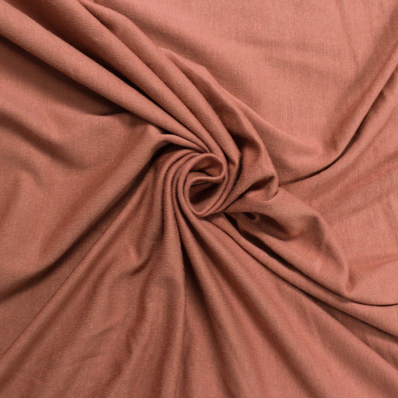 Peach Dark Heavyweight Rayon Spandex Jersey Knit Fabric