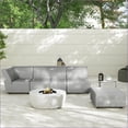 thumbnail image 5 of Outdoor Patio Corner Chair, 34'' Modular Deep Seating Light Gray Olefin | Light Gray | Olefin, 5 of 6