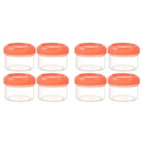 COURAGEDG 8PCS Mini Clear Jars With Leakproof Lids Round Clear Container 35ml Refillable Storage Containers For Home And Kitchen Glass Baby Food Containers Large Storage Containers with Lids