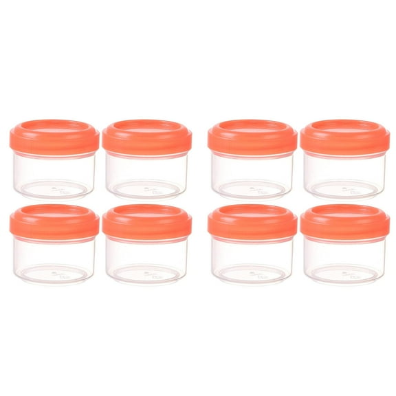 COURAGEDG 8PCS Mini Clear Jars With Leakproof Lids Round Clear Container 35ml Refillable Storage Containers For Home And Kitchen Glass Baby Food Containers Large Storage Containers with Lids