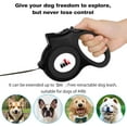 thumbnail image 3 of Retractable Dog Leash with Light 15 Poop Bags, Dispenser 16ft Extendable Dog Walking Leash for Small Dogs up to 55 lbs, Non-Slip Handle - Black, 3 of 6