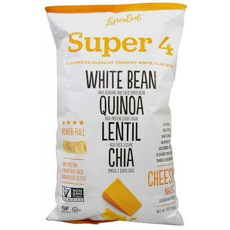 Lesserevil Super 4 White Bean Bites Cheesy Nacho 5 oz