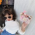 thumbnail image 2 of Bolso infantil de moda, bolso infantil combinable, bolso de accesorios para niña, bolso de mensajero infantil con colgante de dibujos animados, 2 of 5
