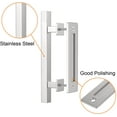 thumbnail image 4 of WINSOON 12" Stainless Steel Sliding Barn Door Handle with Flush Finger Pull, Double-Side, Large Rustic, 4 of 6
