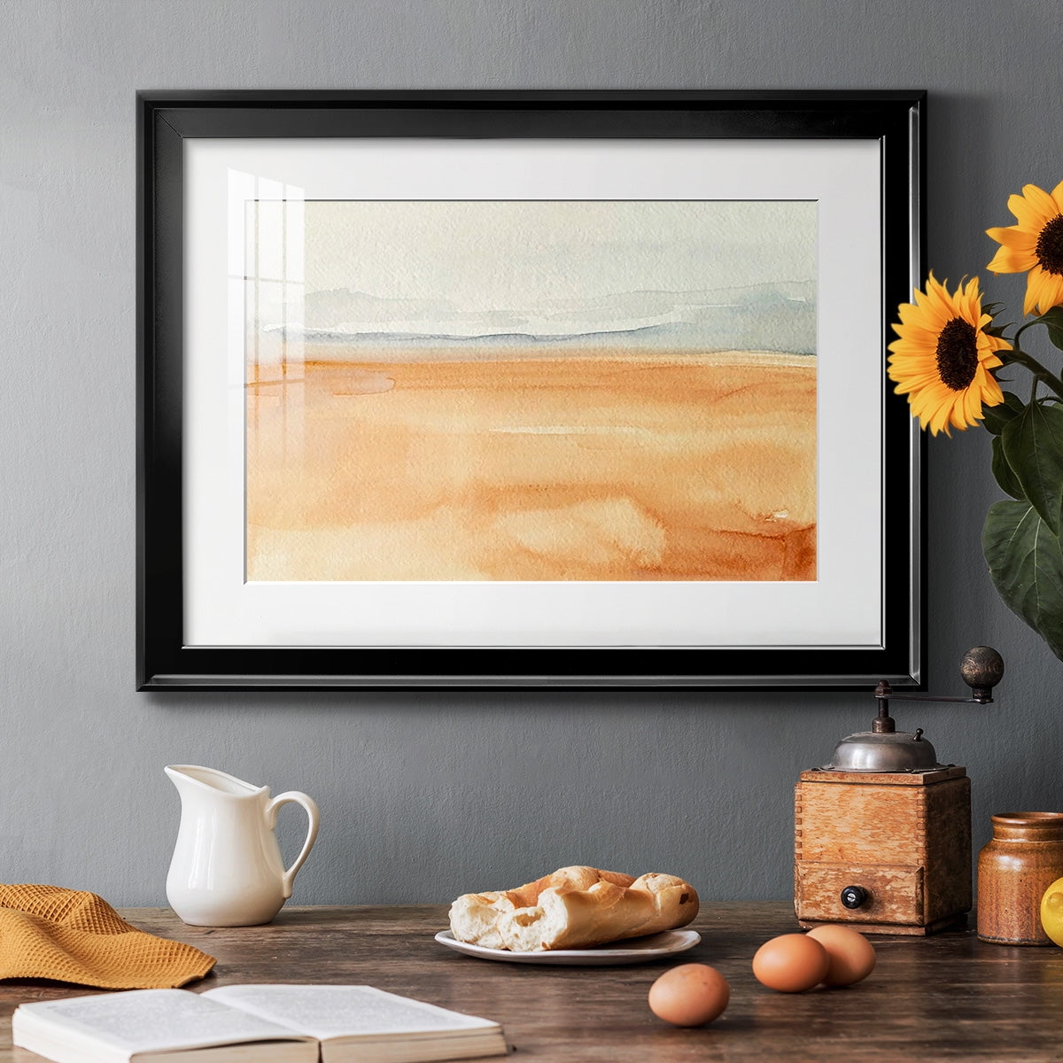 Ash Blue Horizon I Premium Framed Print - Ready to Hang