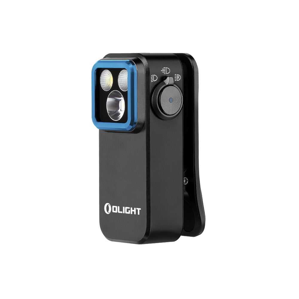Olight Oclip Pro Black Clip on Flashlight, Floodlight Spotlight/Red Light, 500 Lumens