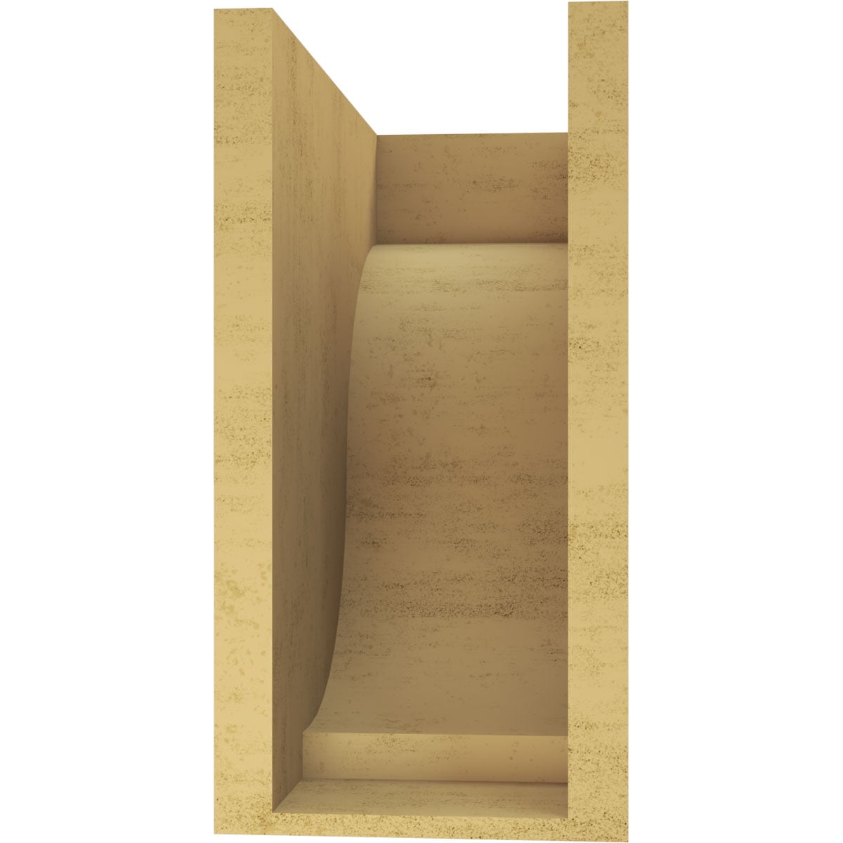 7"W x 14"D x 14"H Classic Van Buren Rough Cedar Woodgrain TimberThane Corbel, Primed Tan