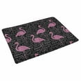 thumbnail image 2 of MKHERT Girly Striped Background with Pink Glitter Flamingo Doormat Rug Home Decor Floor Mat Bath Mat 30x18 inch, 2 of 3