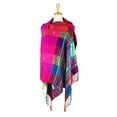 thumbnail image 2 of Double Side Rainbow Silky Colorful Exotic Pashmina Wrap Shawl Scarf, 2 of 4
