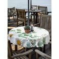 thumbnail image 2 of Outdoor Tablecloth with Umbrella Hole Zipper Eucalyptus Leaves Round Tablecloth 54" Waterproof Outside Table Cloth Daisy Spring Floral Botanical Watercolor Patio Table Cover Tablecloths for Picnic, 2 of 8