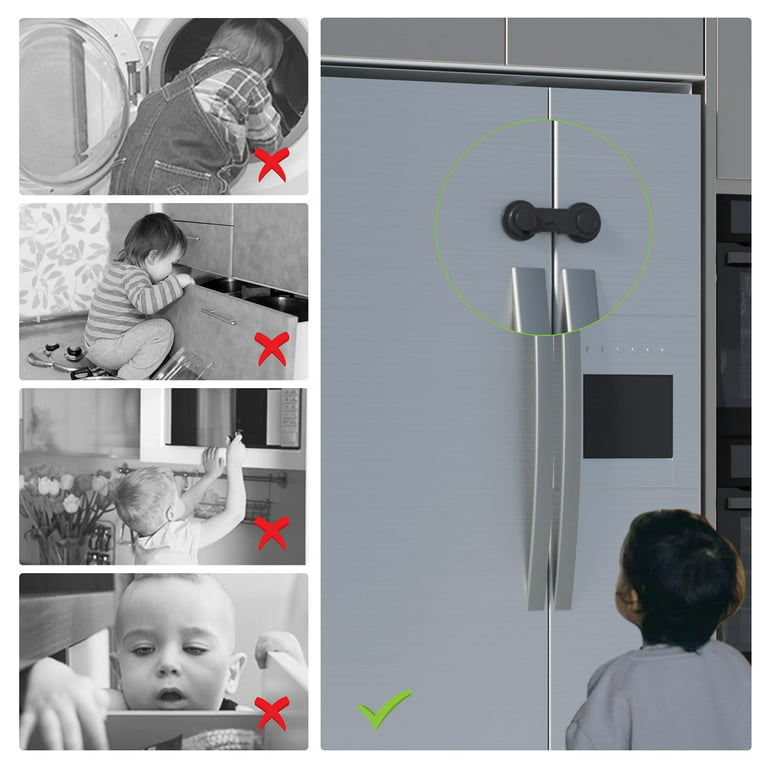 Lollanda 10 PCS Baby Cabinet Locks Baby Proofing Cabinet Lock 
