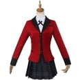 thumbnail image 4 of Disfraz de Cosplay de Kakegurui Jabami Yumeko, conjunto completo de Falda plisada, uniforme de Anime para chica escolar, Halloween, Sayaka compulsivo, 4 of 4