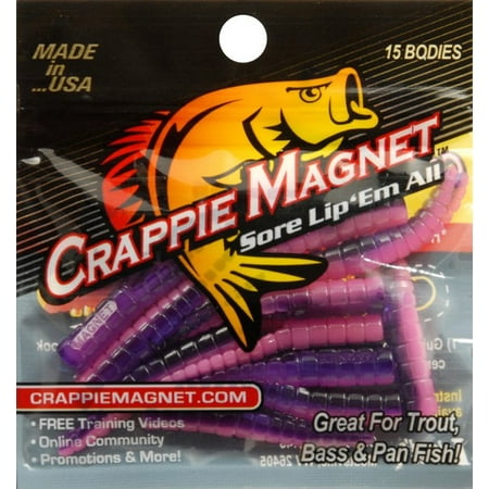 Leland Lure 13003 Crappie Fishing Soft Plastic Crp Mgt 15Pc Purple