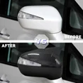 thumbnail image 3 of For Honda Civic 8th gen 2006-2012 2 Pieces High Quality Abs Plastic Bat Style Mirror Covers Caps RearView Piano Black Carbon One Pair, 3 of 5