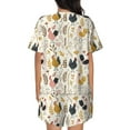 thumbnail image 6 of Rateoe Cartoon Chickens Pattern Women's Short-Sleeved Pajama Set - 2 Piece Soft and Lightweight Sleepwear Set-X-Large, 6 of 7