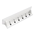 thumbnail image 2 of Classic White Wood Wide Six Hook Coat Rack, 2 of 5