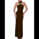 thumbnail image 1 of Vestidos Largos Formales Elegantes para Mujer, con Cuello Alto, Sin Mangas, Abertura en la Espalda, para Fiestas, Cócteles y Bodas Color Café L, 1 of 10
