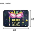thumbnail image 7 of GZHJMY Mardi Gras Door Mats Non-Slip Washable Indoor Outdoor Entrance Welcome Floor Mat for Kitchen Bathroom Bedroom Home Decor, 23.6"x15.7", 7 of 7