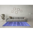 thumbnail image 3 of Ahgly Company Indoor Square Southwestern Blue Country Area Rugs, 8' Square, 3 of 4