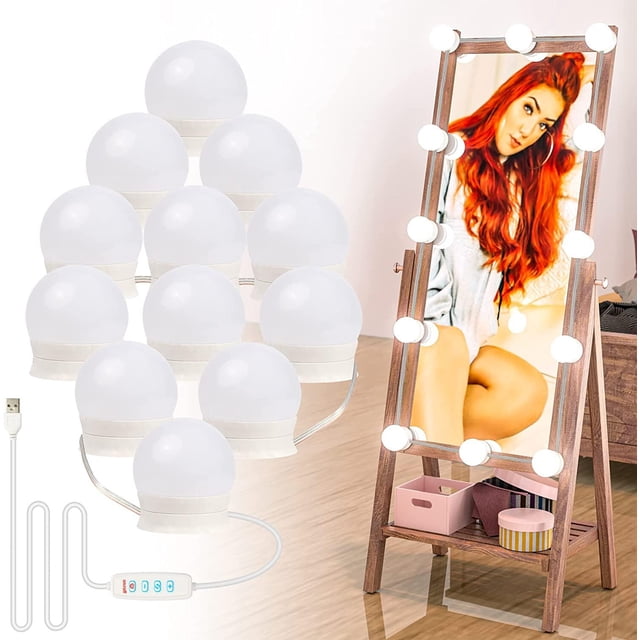 Mistaha 12 Pcs Vanity Lights for Mirror, , Hollywood LED Mirror Lights for Makeup, 12